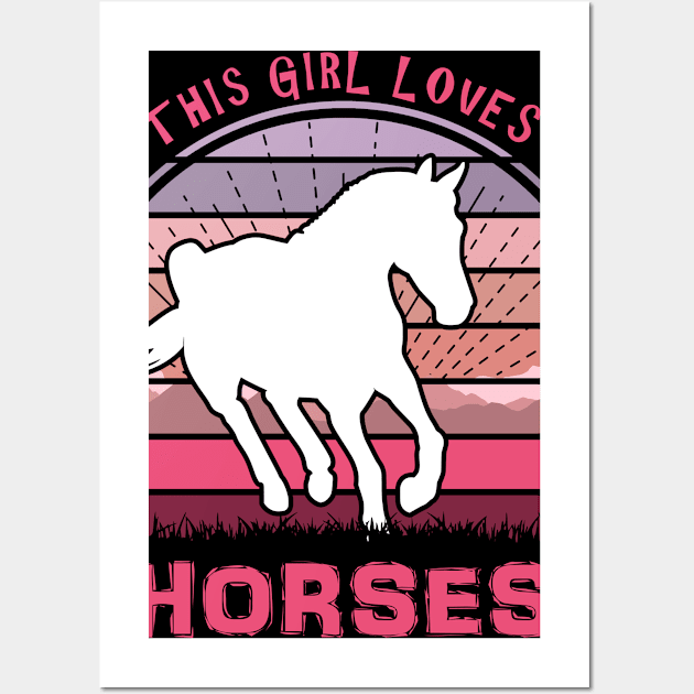 This Girl Loves Horses Wall Art by Nerd_art